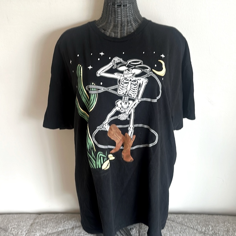 Bowery Supply Co Cowboy skeleton tee shirt